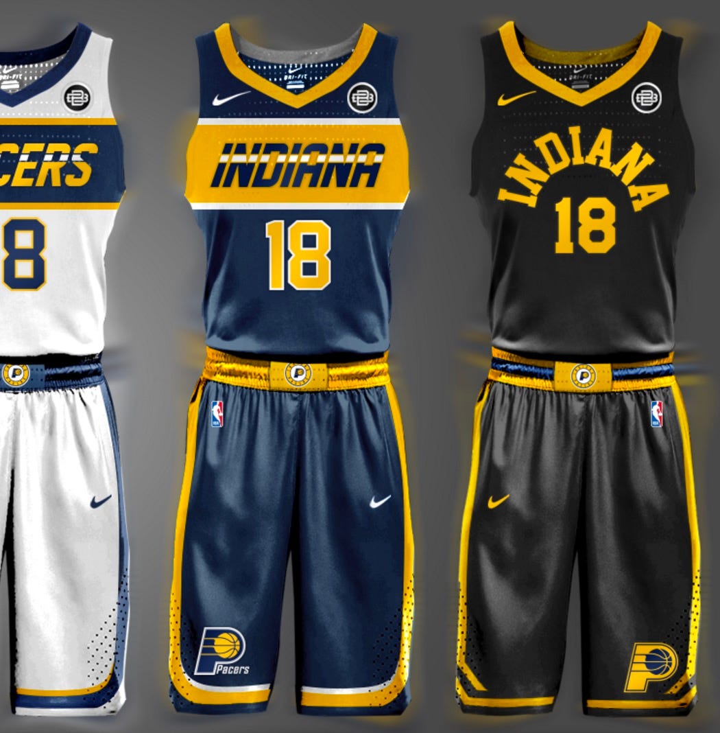 black pacers jersey